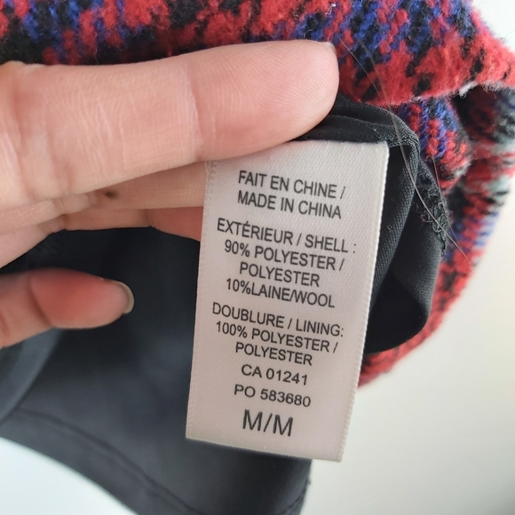 Simons Twik Wool Blend Plaid Double Zip Mini Skirt - Picture 5 of 5